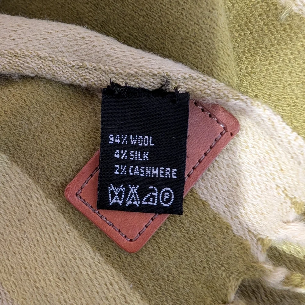 Vintage Coach Wool Striped Scarf Shawl Wrap